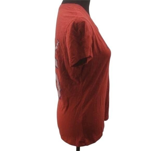 Majestic Red Short Sleeve "TEXAS" T Shirt sz L - Picture 4 of 9